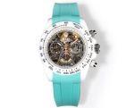 TW Factory Rolex Daytona 40*12.4mm 4802 Movement Mint Green Rubber Strap Luminous Watch